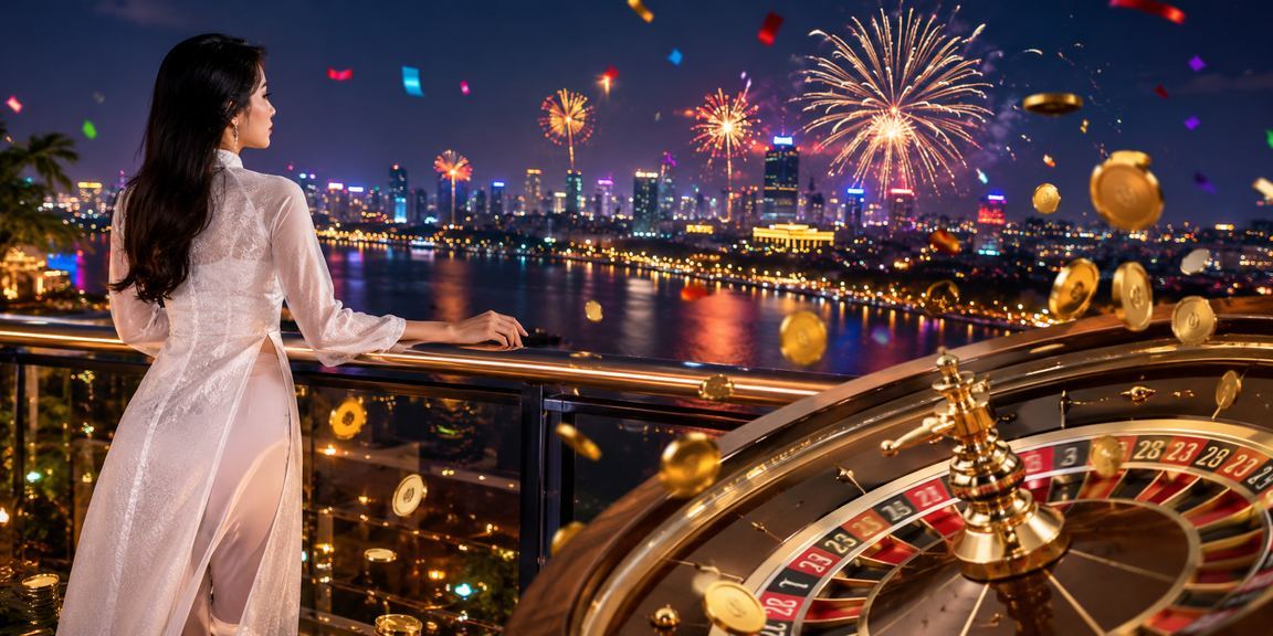 Cảnh chơi roulette tại Hà Nội với người mẫu